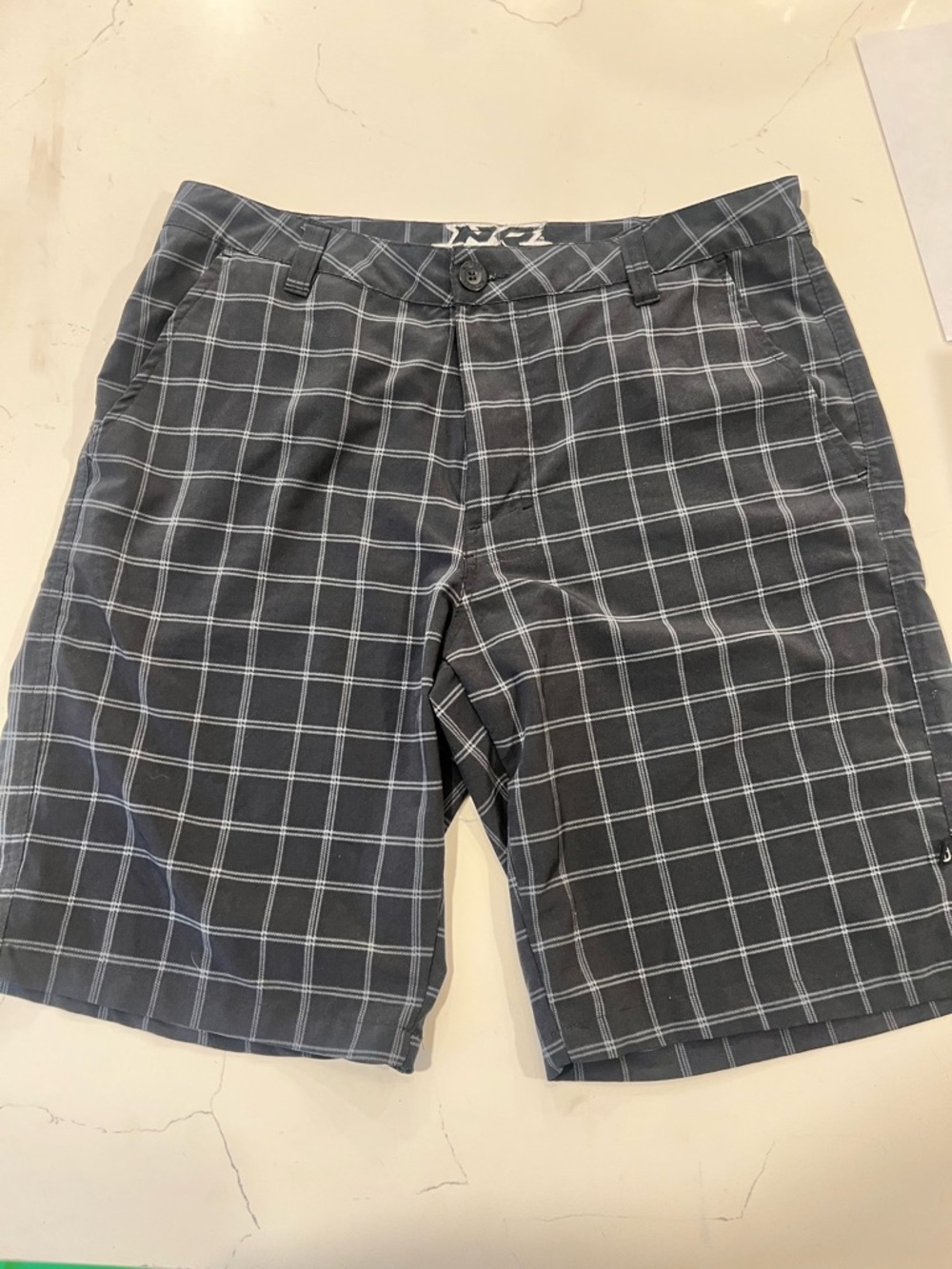 Men's Gray Plaid Shorts